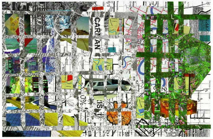 "The Grid." Collage. © 2000. Maddy (The Gipsy Geek) Click to enlarge.